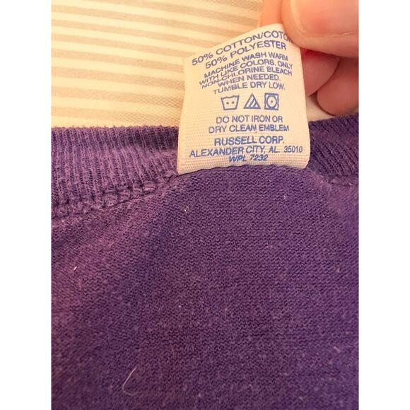 Youth Large LSU Tigers T-Shirt | Purple | NCAA Short sleeve T-shirt minor flaw - Picture 3 of 5